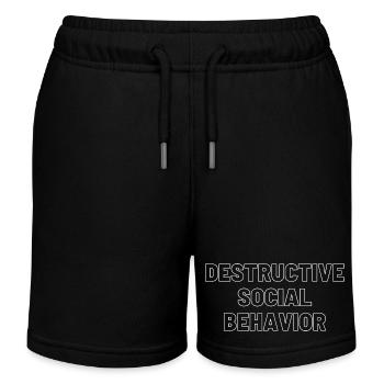 COMPORTEMENT SOCIAL DESTRUCTEUR - Short de jogging enfant bio Stanley/Stella - noir - Devant