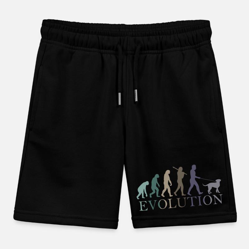 L’ÉVOLUTION DU CHIEN Short de jogging enfant bio Stanley/Stella
