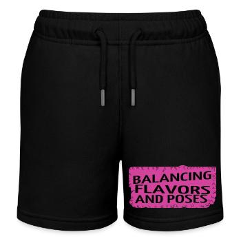 awesome gift geek present partner yoga joke - Kinder Organic Joggingshorts Mini Bolter von Stanley/Stella - Schwarz - Vorne