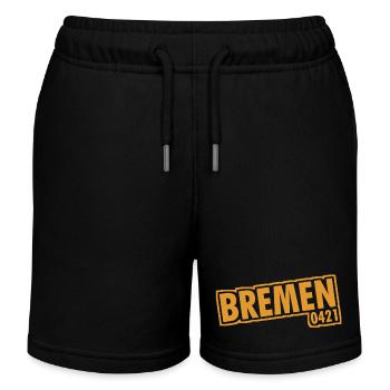 Brême - 0421 - Indicatif régional - Short de jogging enfant bio Stanley/Stella - noir - Devant