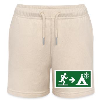 Sortie au camp - Short de jogging enfant bio Stanley/Stella - écru doux - Devant
