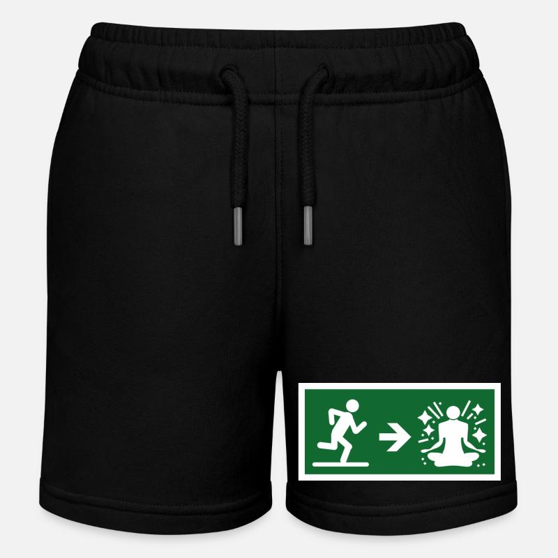 Sortir pour méditer - Short de jogging enfant bio Stanley/Stella - noir