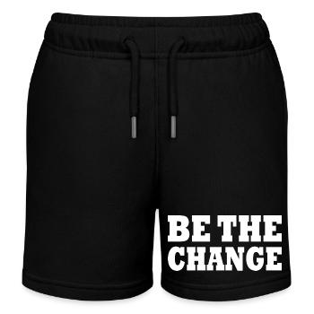 be the change - Short de jogging enfant bio Stanley/Stella - noir - Devant
