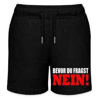 Bevor du fragst nein - Kinder Organic Joggingshorts Mini Bolter von Stanley/Stella - Schwarz - Vorne