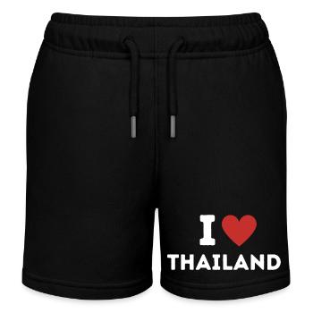 I Love Thailand - Police blanche - Short de jogging enfant bio Stanley/Stella - noir - Devant