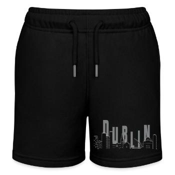 Dublin Skyline - Kids Organic Sweat Shorts by Stanley/Stella - black - Front