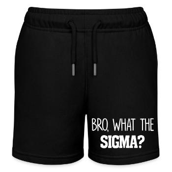 Bro What The Sigma Lustige Kinder Jugendliche Jugend Sagen - Kinder Organic Joggingshorts Mini Bolter von Stanley/Stella - Schwarz - Vorne