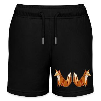 Renard Origami 2 - Short de jogging enfant bio Stanley/Stella - noir - Devant