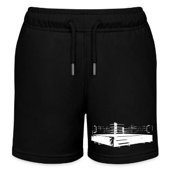Bague de boxe en blanc couleurs changeables - Short de jogging enfant bio Stanley/Stella - noir - Devant
