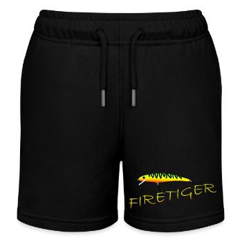 Tigre de feu - Short de jogging enfant bio Stanley/Stella - noir - Devant