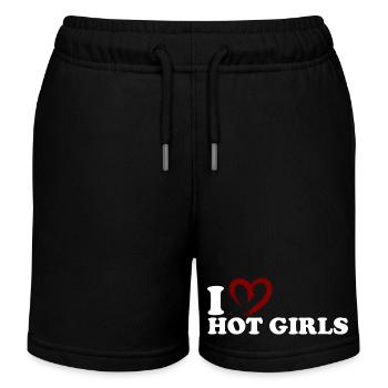 Moi ♥ les filles sexy - Short de jogging enfant bio Stanley/Stella - noir - Devant