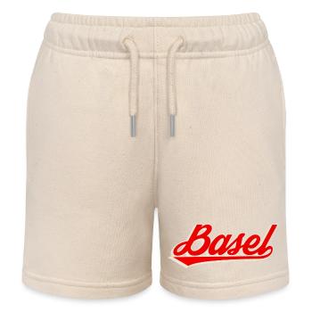 Logo de police rétro de Bâle - Short de jogging enfant bio Stanley/Stella - écru doux - Devant