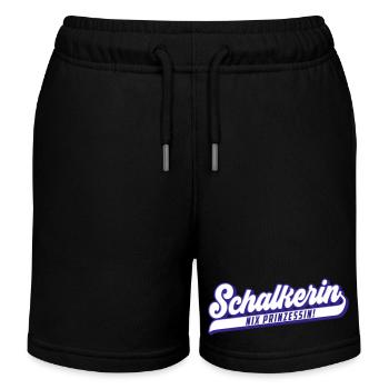 Nix Prinzessin, Schalkerin | Farben änderbar - Kinder Organic Joggingshorts Mini Bolter von Stanley/Stella - Schwarz - Vorne