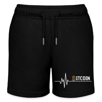 Ich liebe bitcoin - Richkid digital cryptopunk  - Kinder Organic Joggingshorts Mini Bolter von Stanley/Stella - Schwarz - Vorne