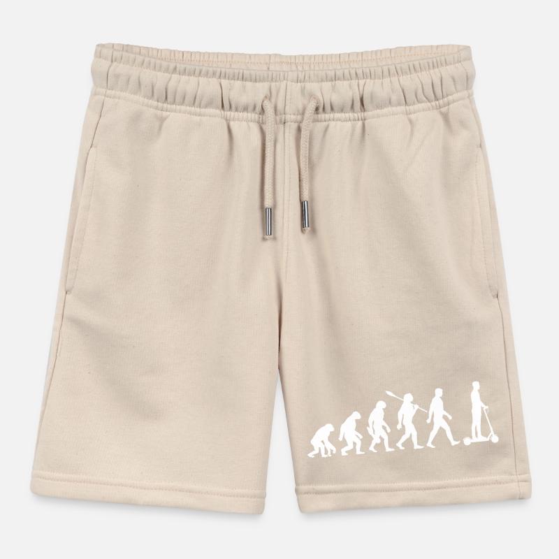 Evolution E-Scooter, Electric Scooter with Battery Kids Organic Sweat Shorts by Stanley/Stella