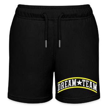 Dream Team Teamwork - Kinder Organic Joggingshorts Mini Bolter von Stanley/Stella - Schwarz - Vorne