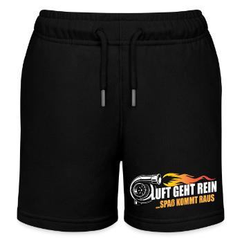 Turboflamme Luft Geht Rein Spaß kommt raus - Kinder Organic Joggingshorts Mini Bolter von Stanley/Stella - Schwarz - Vorne
