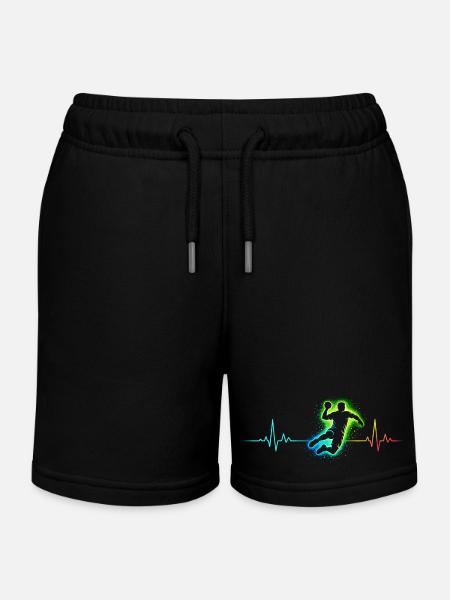 handball herzschlag - Kinder Organic Joggingshorts Mini Bolter von Stanley/Stella - Schwarz