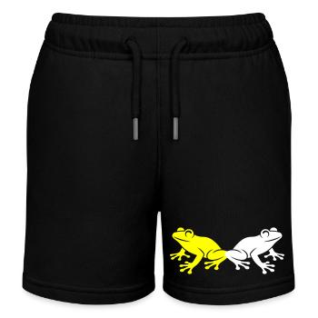 Grenouille Crapaud - Short de jogging enfant bio Stanley/Stella - noir - Devant
