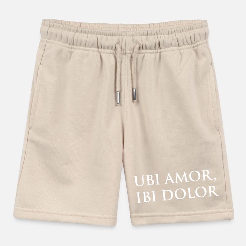 Ubi amor, ibi dolor Kids Organic Sweat Shorts by Stanley/Stella