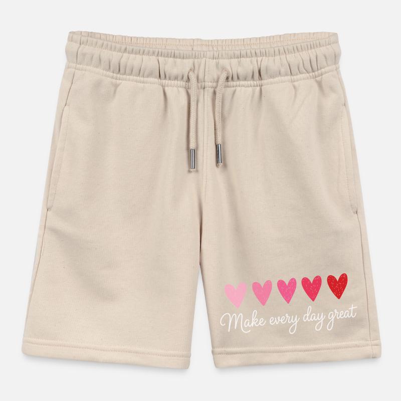 Make Every Day Great Herzen Lehrer Shirt Kinder Organic Joggingshorts Mini Bolter von Stanley/Stella