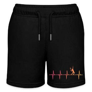 Tennisspieler von Sunset Heartbeat - Kinder Organic Joggingshorts Mini Bolter von Stanley/Stella - Schwarz - Vorne