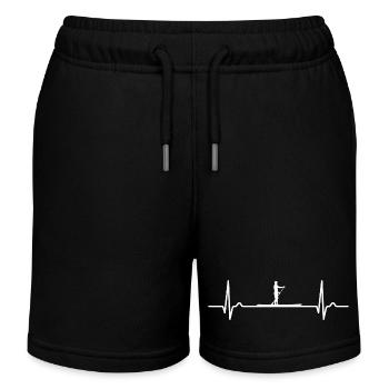 EKG Kurve - Herzkurve - SUP - Stand up paddeln - Kinder Organic Joggingshorts Mini Bolter von Stanley/Stella - Schwarz - Vorne