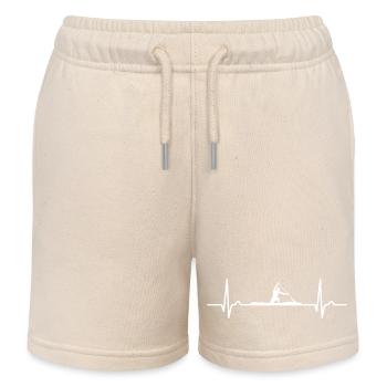 EKG Kurve - Herzkurve - Canadier - Kanusport - Kinder Organic Joggingshorts Mini Bolter von Stanley/Stella - Natur - Vorne
