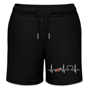 Herzkurve Currywurst - Fast Food - Kult - Kinder Organic Joggingshorts Mini Bolter von Stanley/Stella - Schwarz - Vorne