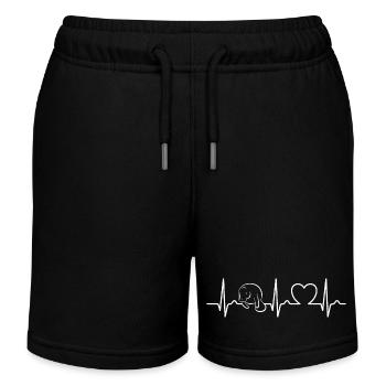 Courbe ECG - Courbe cardiaque - Pouls - Lamantin - Lamantin - Short de jogging enfant bio Stanley/Stella - noir - Devant