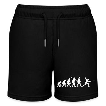 Evolution - Fencing - Fencers - Martial Arts - Kids Organic Sweat Shorts by Stanley/Stella - black - Front