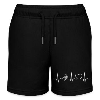 Scorpion - Dard empoisonné - Pouls - Courbe cardiaque - ECG - Short de jogging enfant bio Stanley/Stella - noir - Devant