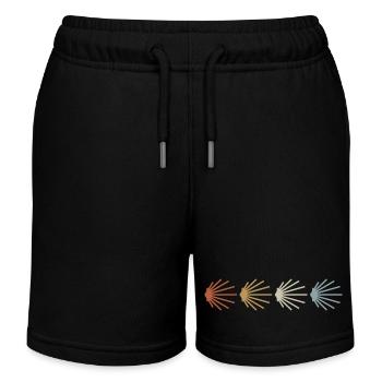 Camino - Jakobsweg - Pilgertour - Santiago - Kinder Organic Joggingshorts Mini Bolter von Stanley/Stella - Schwarz - Vorne
