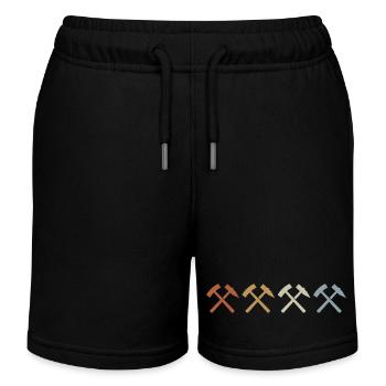 Vintage Mining - Good Luck - Coal Mine - Kids Organic Sweat Shorts by Stanley/Stella - black - Front