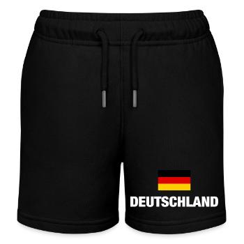Deutschland deutsche Flagge Fahne deutsch Geschenk - Kinder Organic Joggingshorts Mini Bolter von Stanley/Stella - Schwarz - Vorne