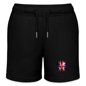 Union Jack skater Uk flag England London brexit - Kids Organic Sweat Shorts by Stanley/Stella - black - Front