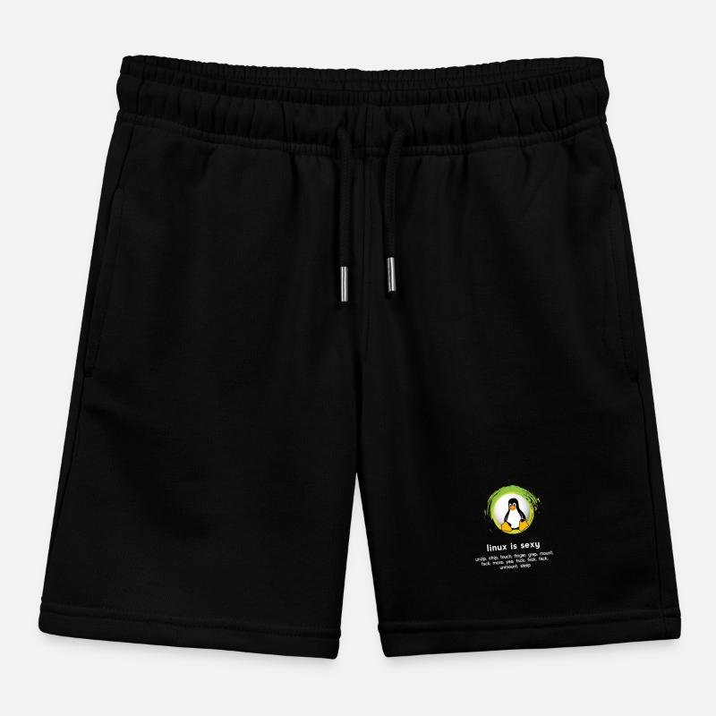 Computer System Pinguin Nerd pc inside code admin Kinder Organic Joggingshorts Mini Bolter von Stanley/Stella