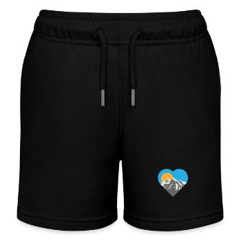 Berge - Kinder Organic Joggingshorts Mini Bolter von Stanley/Stella - Schwarz - Vorne