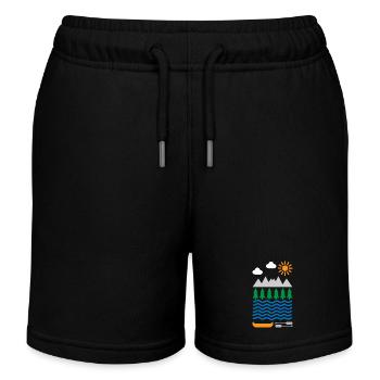 Kajak - Kinder Organic Joggingshorts Mini Bolter von Stanley/Stella - Schwarz - Vorne