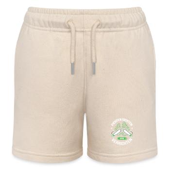 Holzfäller T-Shirt Fichten sichten und vernichten - Kinder Organic Joggingshorts Mini Bolter von Stanley/Stella - Natur - Vorne