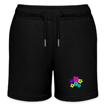 wundervolle bunte Blumen, Blumenstrauß, Blüten - Kinder Organic Joggingshorts Mini Bolter von Stanley/Stella - Schwarz - Vorne