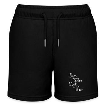 Einer Von Uns Beiden Ist Klüger Als Du Spruch - Kinder Organic Joggingshorts Mini Bolter von Stanley/Stella - Schwarz - Vorne