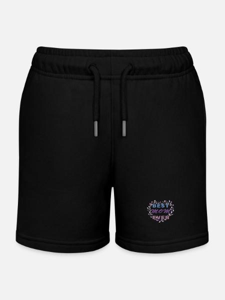 Mothers day - Kids Organic Sweat Shorts by Stanley/Stella - black