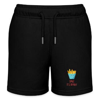 Frites - Short de jogging enfant bio Stanley/Stella - noir - Devant