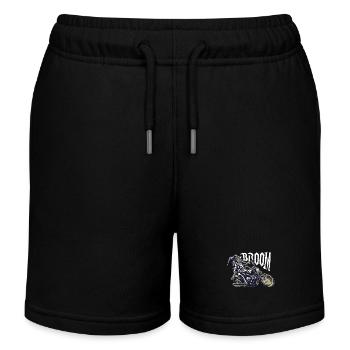 Hexe auf Motorrad mit Motorgeräusch heißt Besen - Kinder Organic Joggingshorts Mini Bolter von Stanley/Stella - Schwarz - Vorne