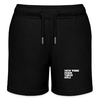 Sülz Paris Tokyo New York ville de Cologne Quartier culte - Short de jogging enfant bio Stanley/Stella - noir - Devant