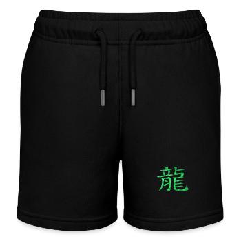 Chinesisch Drache - Kinder Organic Joggingshorts Mini Bolter von Stanley/Stella - Schwarz - Vorne