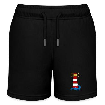 phare - Short de jogging enfant bio Stanley/Stella - noir - Devant