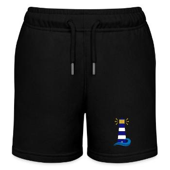 phare - Short de jogging enfant bio Stanley/Stella - noir - Devant