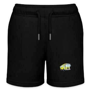 Bus Shirt gelber Bus Busfahrer - Kinder Organic Joggingshorts Mini Bolter von Stanley/Stella - Schwarz - Vorne